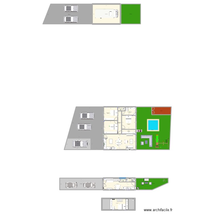 Dagoterie TALMONT. Plan de 23 pièces et 490 m2