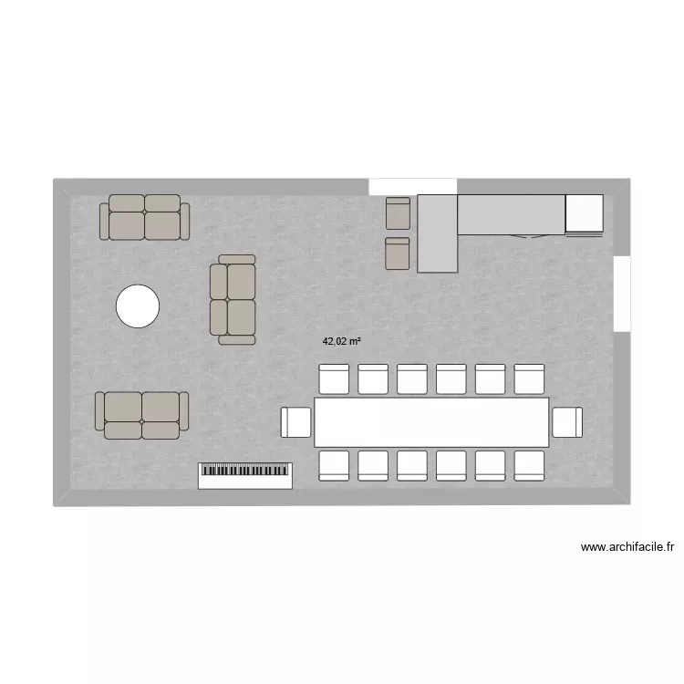 IDEE BAR. Plan de 1 Pièce et 42 m² IDEE BAR. Plan de 1 Pièce et 42 m²
