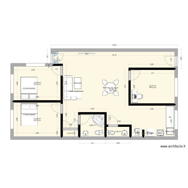 plan 5608B_Rev 2 sep 2025. Plan de 7 pièces et 87 m2
