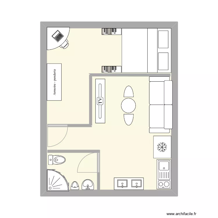 small. Plan de 1  et 32 m²