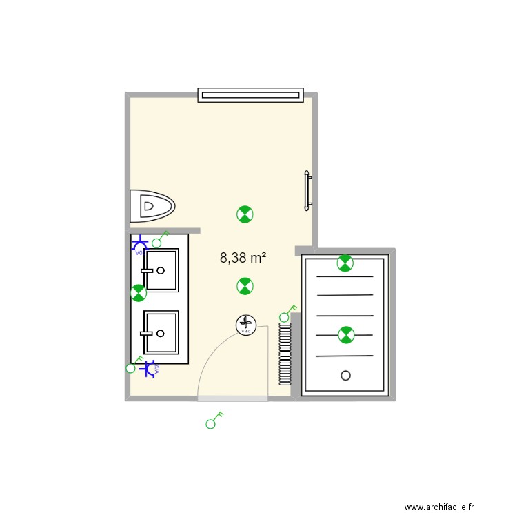 sdb 2eme etage. Plan de 0 pièce et 0 m2