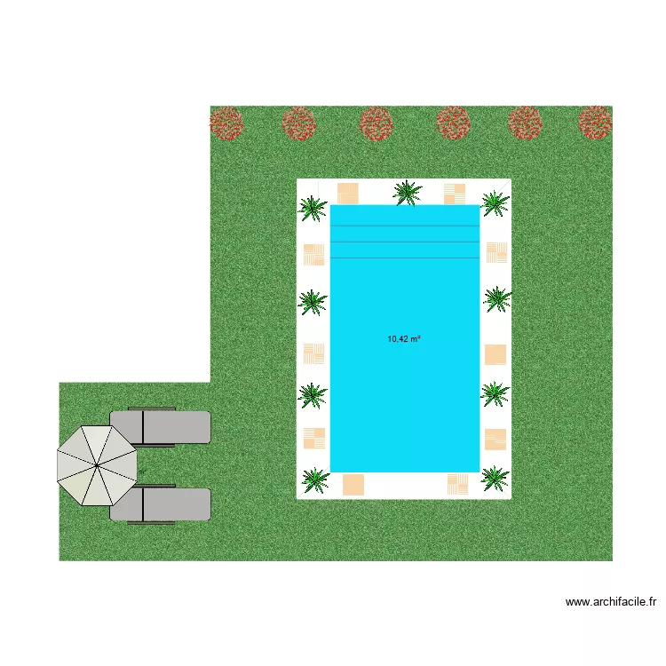 piscine. Plan de 