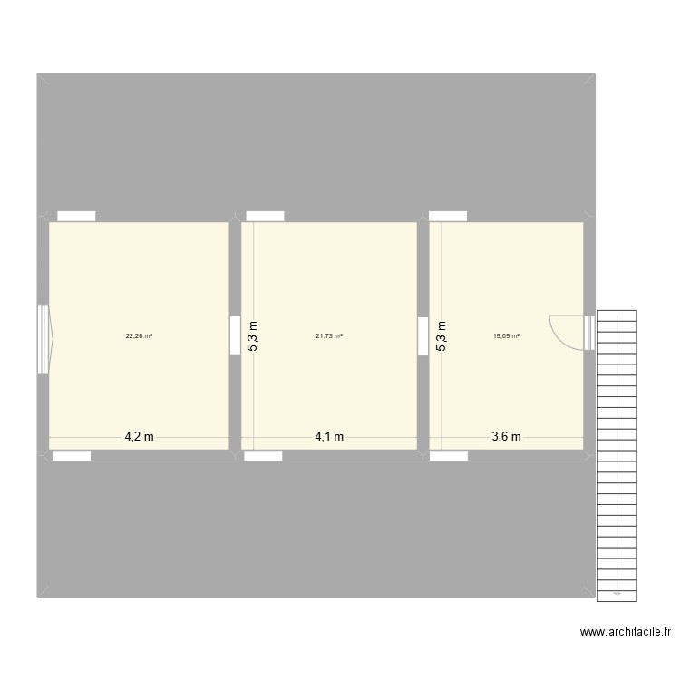 Paradamonte - Soto. Plan de 5 pièces et 135 m2