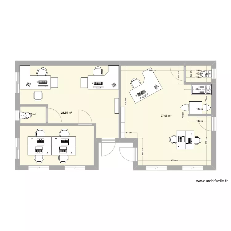 Plan bureau 3. Plan de 