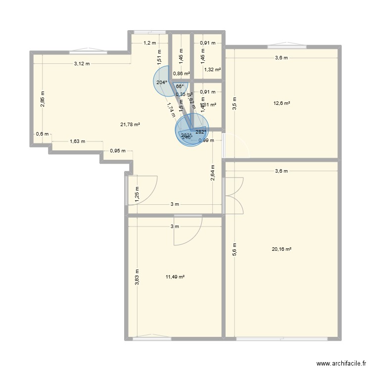 LSP Bouismail fatiha. Plan de 8 pièces et 70 m2