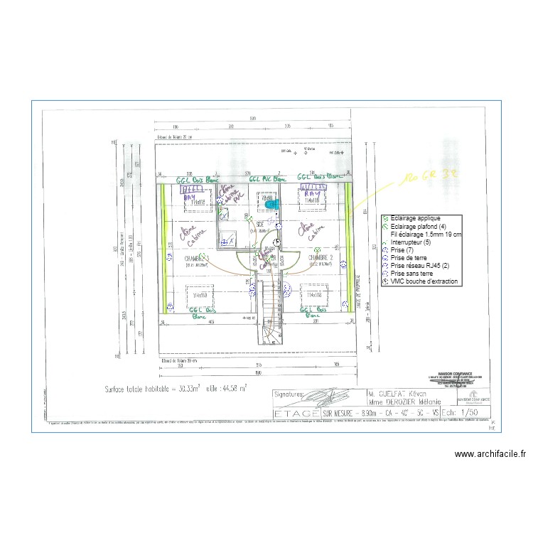 GUELFAT ETAGE ELEC. Plan de 0 pièce et 0 m2