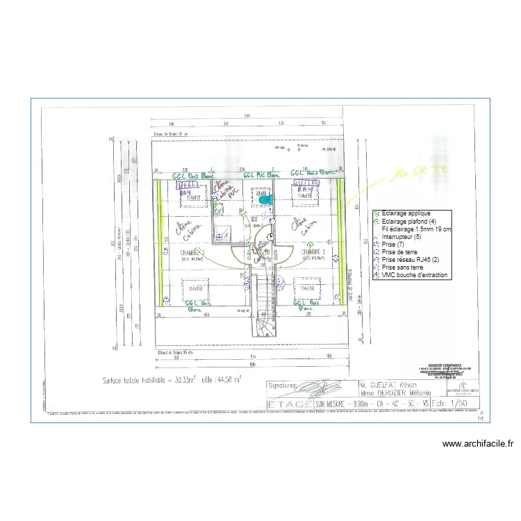 GUELFAT ETAGE ELEC. Plan de 