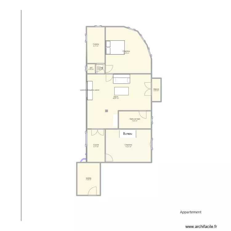 Appartement. Plan de Appartement. Plan de