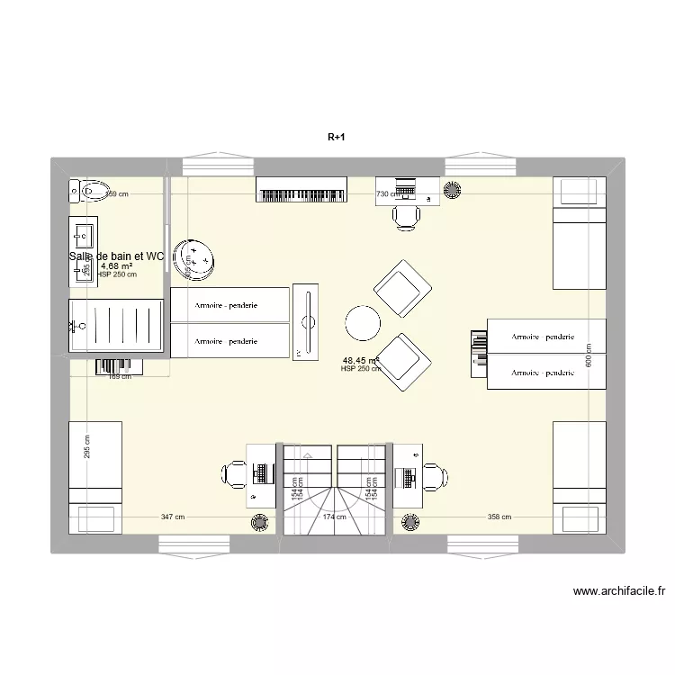 Niveau R+1 - autre idée. Plan de Niveau R+1 - autre idée. Plan de
