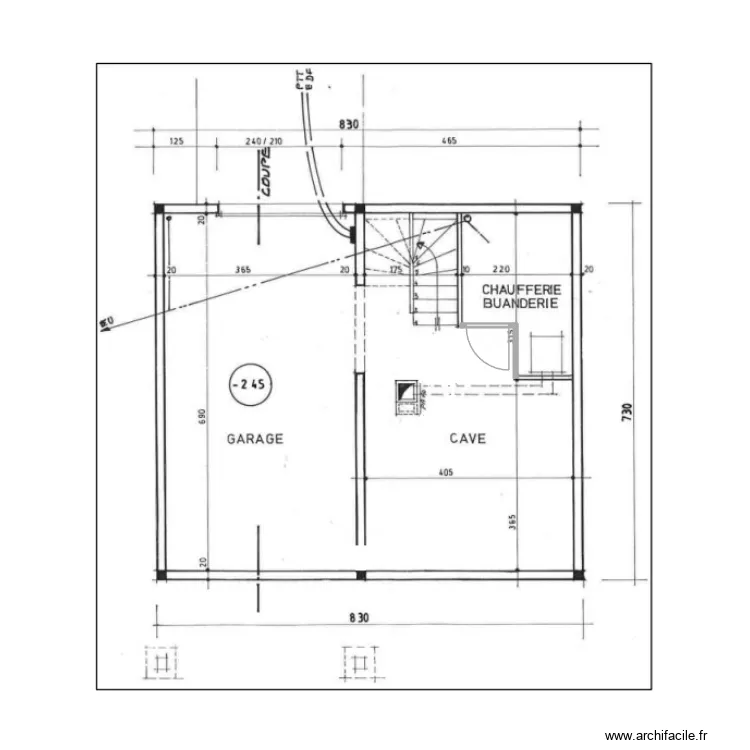 Garage. Plan de 