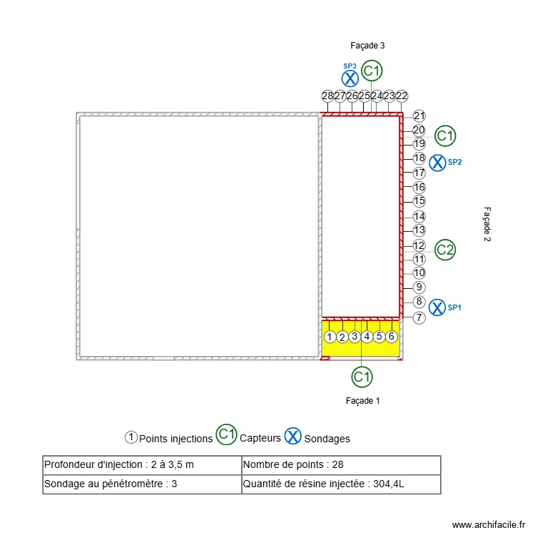 Gourves. Plan de 3  et 45 m²