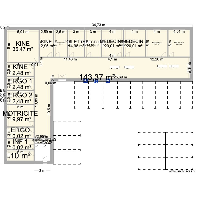 TEST 2. Plan de 19 pièces et 404 m2