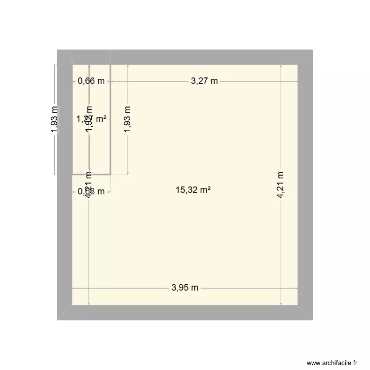 ETAGE LA RINAIS. Plan de 2  et 17 m²