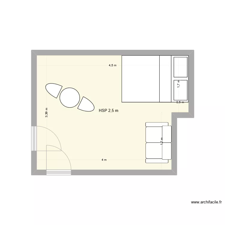 chambre std 6. Plan de 