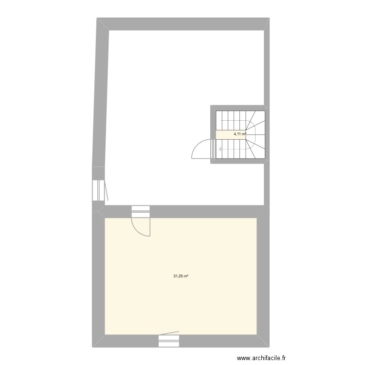 maison cyril grenier. Plan de 2 pièces et 35 m2