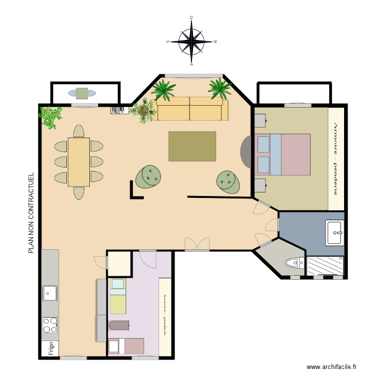 86 DAMREMONT. Plan de 6 pièces et 249 m2