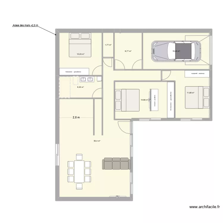 DE SOUSAF. Plan de 8  et 120 m²