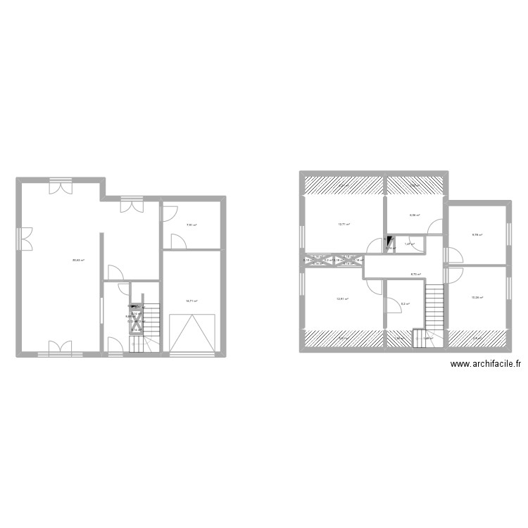 T5 HUMBERT. Plan de 34 pièces et 171 m2