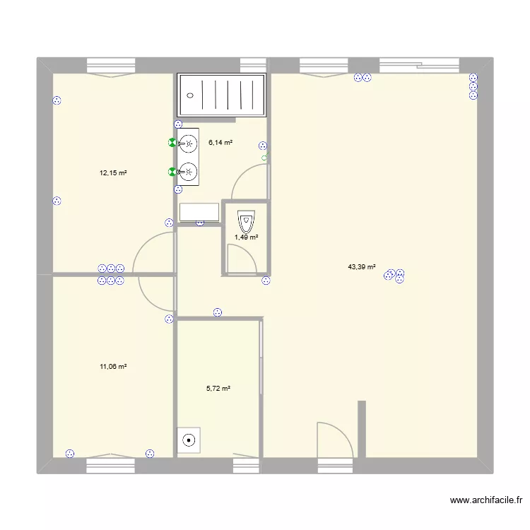 Plan maiosn. Plan de 6 et 80 m² Plan maiosn. Plan de 6 et 80 m²