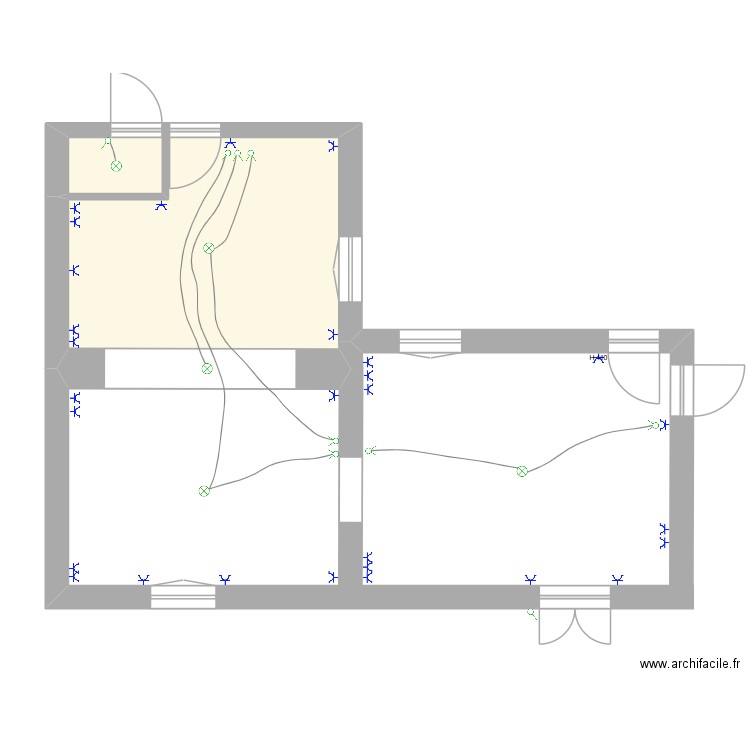 CEDRIC MONTHOU. Plan de 1 pièce et 17 m2