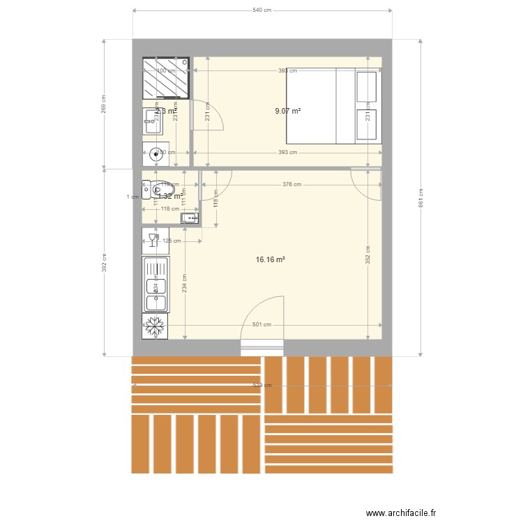 appartement yvetot 3. Plan de 4 pièces et 29 m2