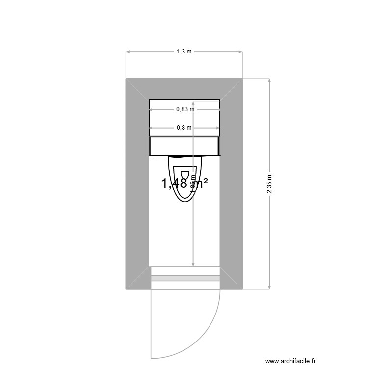 WC f. Plan de 0 pièce et 0 m2