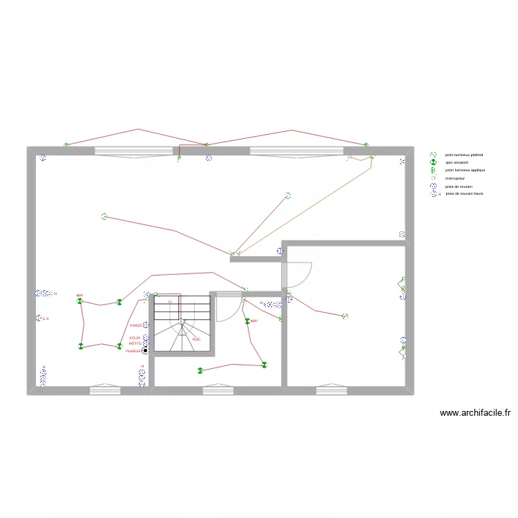 chateau &eacute;tage. Plan de 
