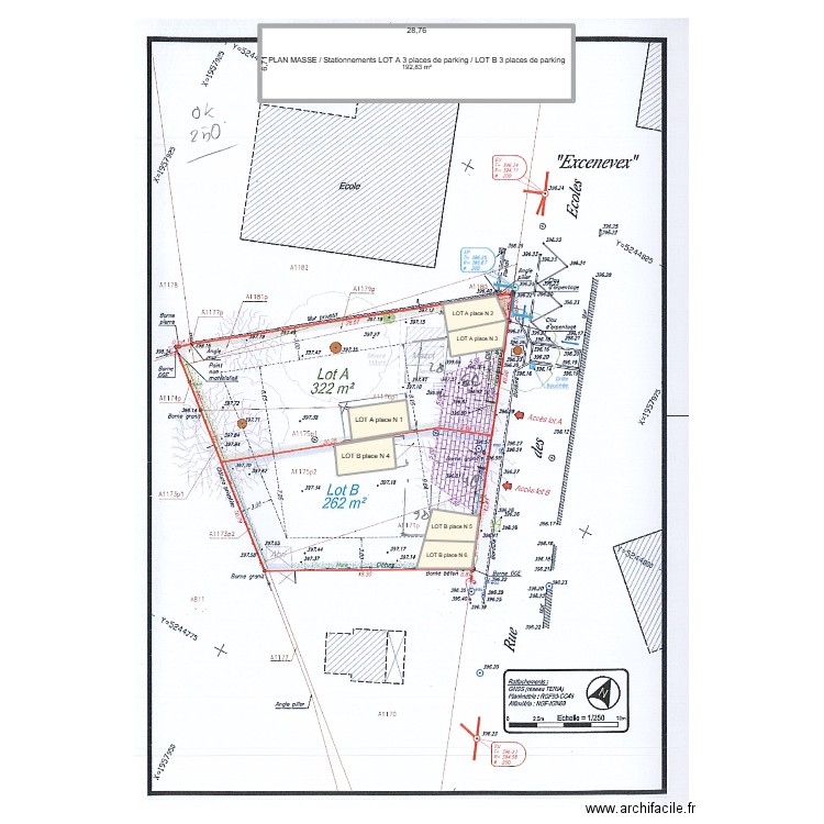 PARKING 224. Plan de 7 pièces et 275 m2