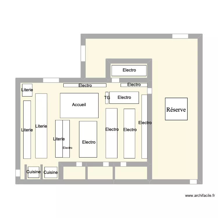 Magasin Exclusiv. Plan de 