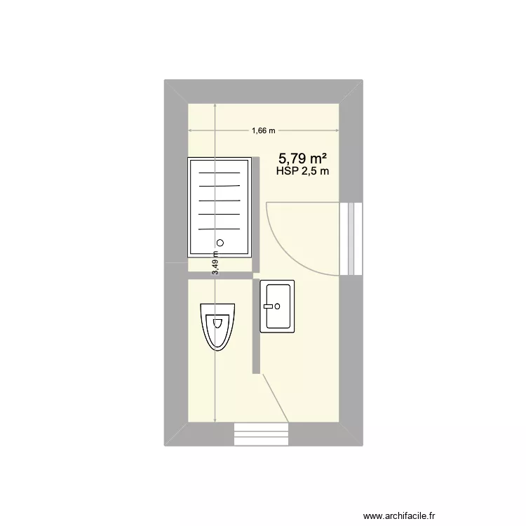 Salle de Bain Péchabou. Plan de 1 et 6 m² Salle de Bain Péchabou. Plan de 1 et 6 m²