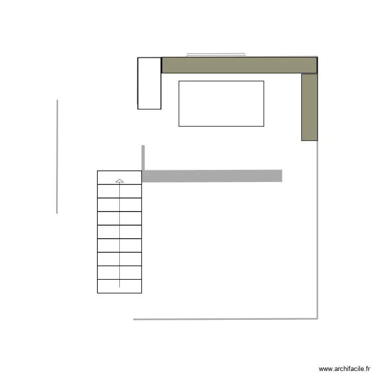 salle a manger. Plan de 