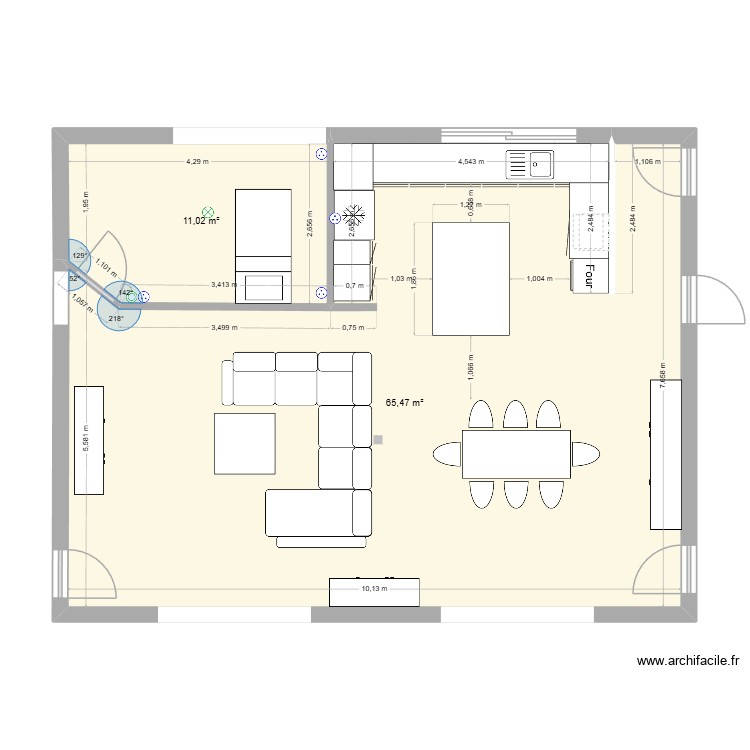 définitif chambre et cuisine. Plan de 0 pièce et 0 m2