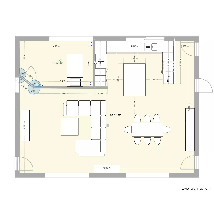 définitif chambre et cuisine. Plan de 2 et 76 m² définitif chambre et cuisine. Plan de 2 et 76 m²