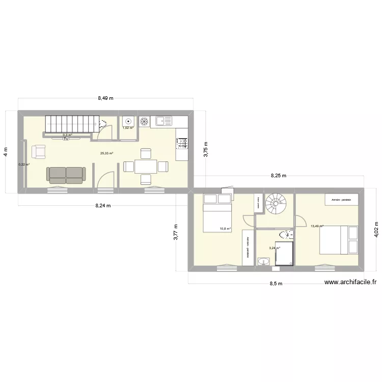 Perreux TER. Plan de 7 et 54 m² Perreux TER. Plan de 7 et 54 m²