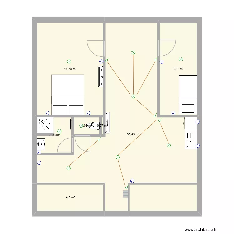 combles v2 - &eacute;lec. Plan de 7  et 70 m²