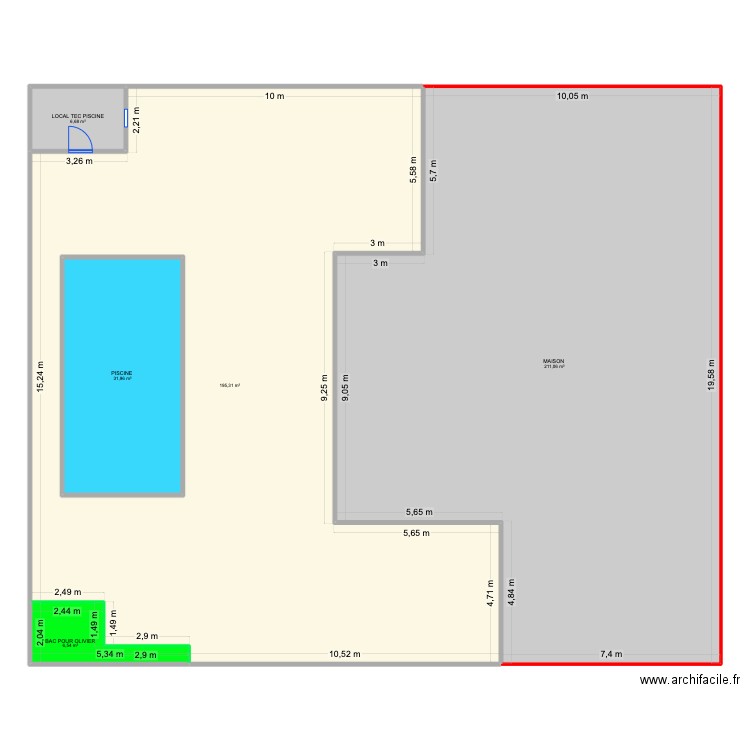 TERASSE ROMAIN. Plan de 5 pièces et 486 m2