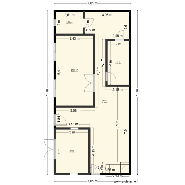 VIEUX PLAN. Plan de 5 pièces et 94 m2