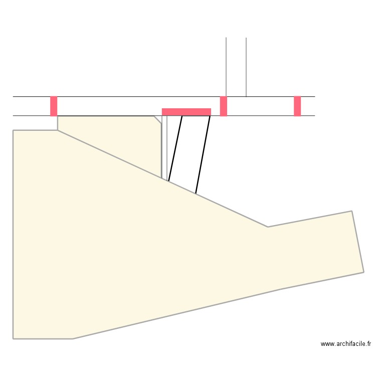 cariste actuel. Plan de 3 pièces et 340 m2