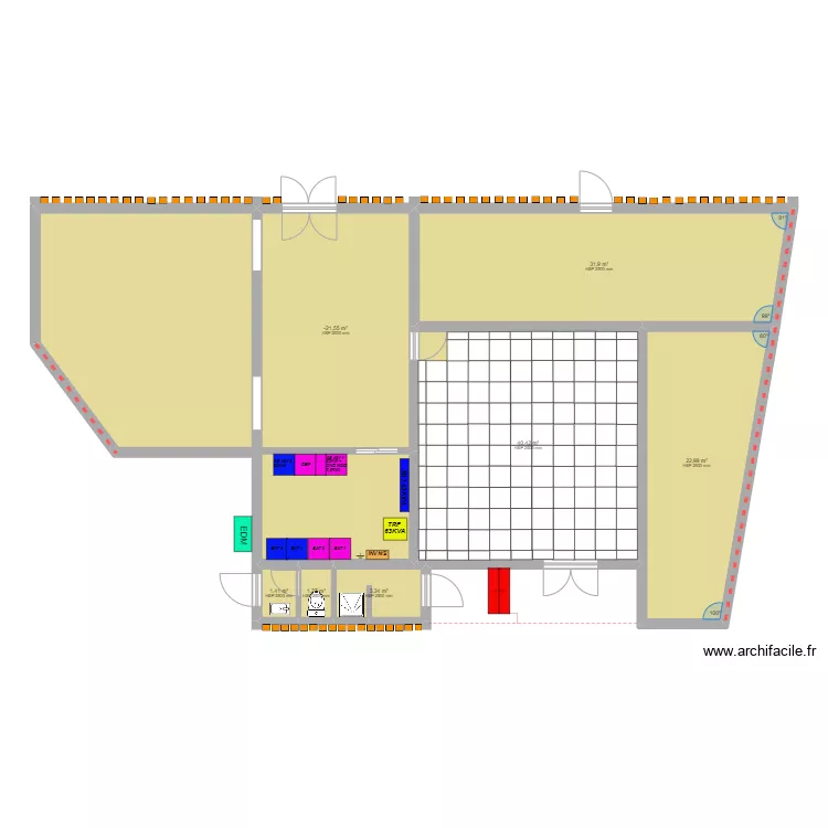 Mamoudzou Poste Existant. Plan de 