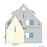 plan fa&ccedil;ade c&ocirc;t&eacute; mitoyen