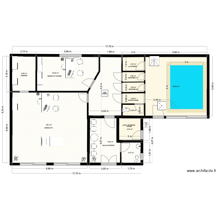 ANANTA. Plan de 12 pièces et 141 m2
