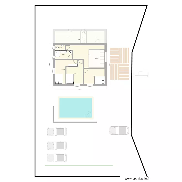 23-10 en long. Plan de 