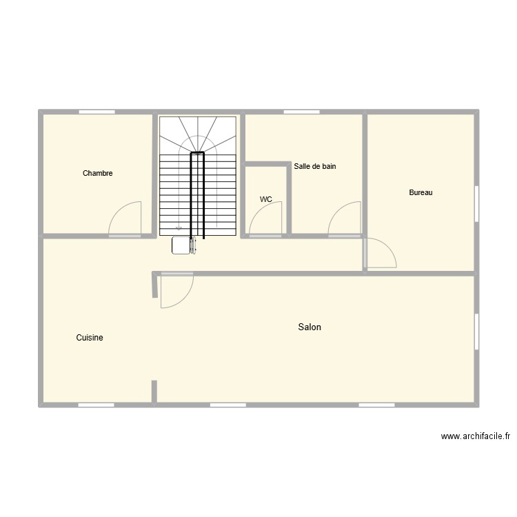 CATHALA Christian existant Premier étage. Plan de 5 pièces et 73 m2