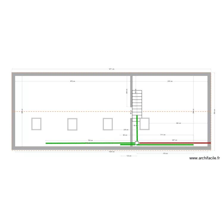 Grange de Stouet. Plan de 