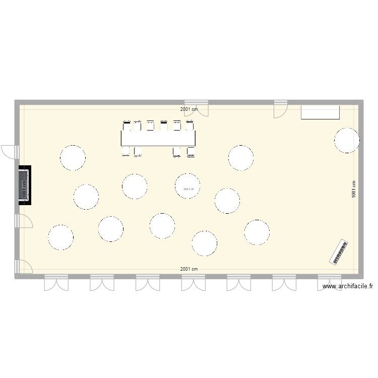 C&R. Plan de 1 pièce et 200 m2