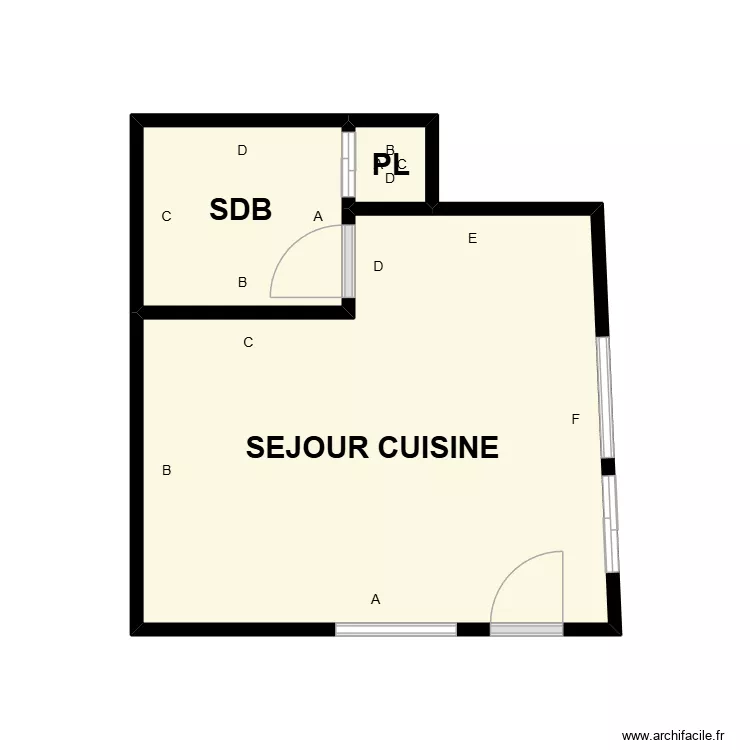 PLAN VAUVERT PLB ANJ. Plan de 3  et 14 m²