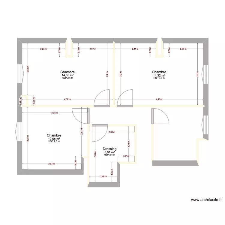 etage. Plan de 4 et 45 m² etage. Plan de 4 et 45 m²
