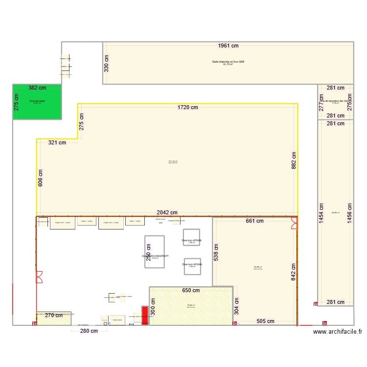 Plan zone induction VERSION 3. Plan de 12 pièces et 376 m2