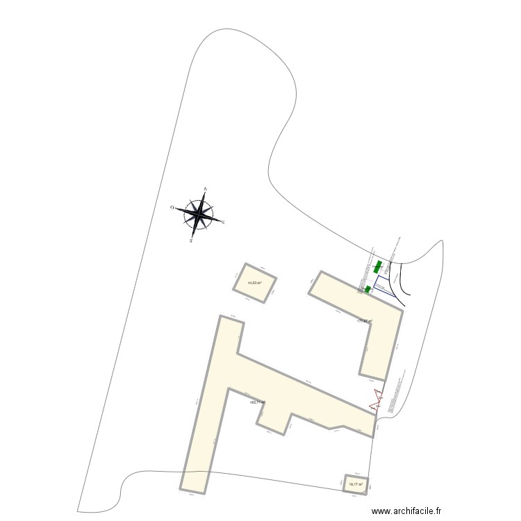 Ferme portails. Plan de 4 pièces et 704 m2