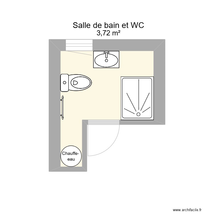 ALBERTINI Louise - Brando (Pro). Plan de 1 pièce et 4 m2